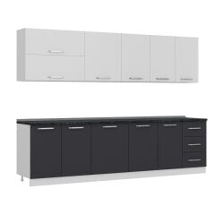 Minar 290 Cm Mutfak Dolabı Beyaz Antrasit 290-A1