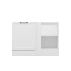 Alvinka Mutfak Modül Mbr_A Alt 1K1R 120Cm Köşe Dolap Beyaz Beyaz Mdf