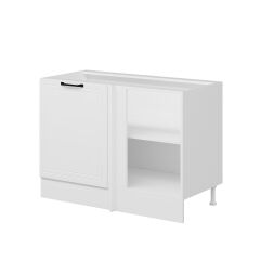 Alvinka Mutfak Modül Mbr_A Alt 1K1R 120Cm Köşe Dolap Beyaz Beyaz Mdf
