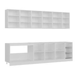 Minar 290 Cm Mutfak Dolabı Beyaz Antrasit 290-A2