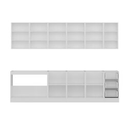 Minar 290 Cm Mutfak Dolabı Beyaz Antrasit 290-A2