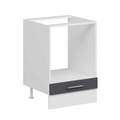 Alvinka Mutfak Modül Mbr_C Alt 1K 60Cm Ank Dolap Beyaz Antrasit Mdf