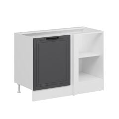 Alvinka Mutfak Modül Mbr_A Alt 1K1R 120Cm Köşe Dolap Beyaz Antrasit Suntalam