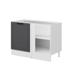 Alvinka Mutfak Modül Mbr_A Alt 1K1R 120Cm Köşe Dolap Beyaz Antrasit Mdf