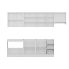 Minar 290 Cm Mutfak Dolabı Beyaz Antrasit 290-A4