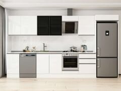 Alvinka 385X222 Cm High Gloss Mutfak Dolabı Mb-E80S45S60-3 High Gloss | Beyaz - Mdf