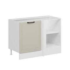 Alvinka Mutfak Modül Mbr_A Alt 1K1R 120Cm Köşe Dolap Beyaz Kumtaşı Suntalam