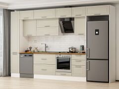 Alvinka 380X240 Cm Klasik Mebran Mutfak Dolabı Beyaz Beyaz Mbb-E90B40S50-2