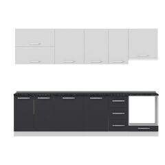 Minar 290 Cm Mutfak Dolabı Beyaz Antrasit 290-A8