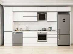 Alvinka 390X240 Cm High Gloss Mutfak Dolabı Mbb-E80B50S60-2 High Gloss | Beyaz - Mdf