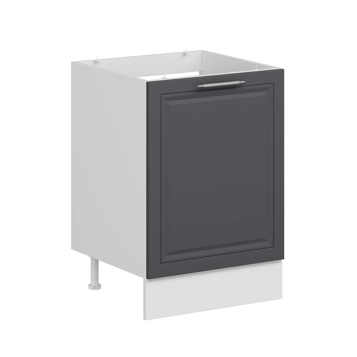 Alvinka Mutfak Modül Mbr_C Alt 1K 60Cm Evye Dolap Beyaz Antrasit Mdf