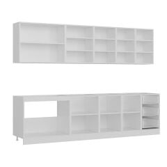 Minar 290 Cm Mutfak Dolabı Beyaz Dore 290-D1