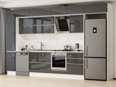 Alvinka 380X240 Cm High Gloss Mutfak Dolabı Mbb-E80B40S60-2