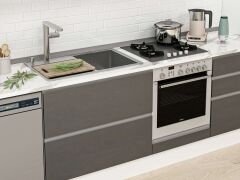 Alvinka 390X240 Cm High Gloss Mutfak Dolabı Mbb-E80B50S60-2 High Gloss | Antrasit - Mdf