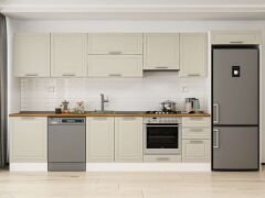 Alvinka 395X222 Cm Klasik Mebran Mutfak Dolabı Mb-E90S60S45-1 Mebran | Kumtaşı - Suntalam