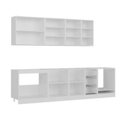 Minar 290 Cm Mutfak Dolabı Beyaz Dore 290-D3