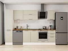 Alvinka 300X210 Cm Klasik Mebran Mutfak Dolabı Mb-E90B45S45-2 Mebran | Kumtaşı - Mdf