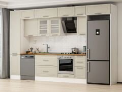 Alvinka 375X240 Cm Klasik Mebran Mutfak Dolabı Beyaz Beyaz Mbb-E90B45S40-3