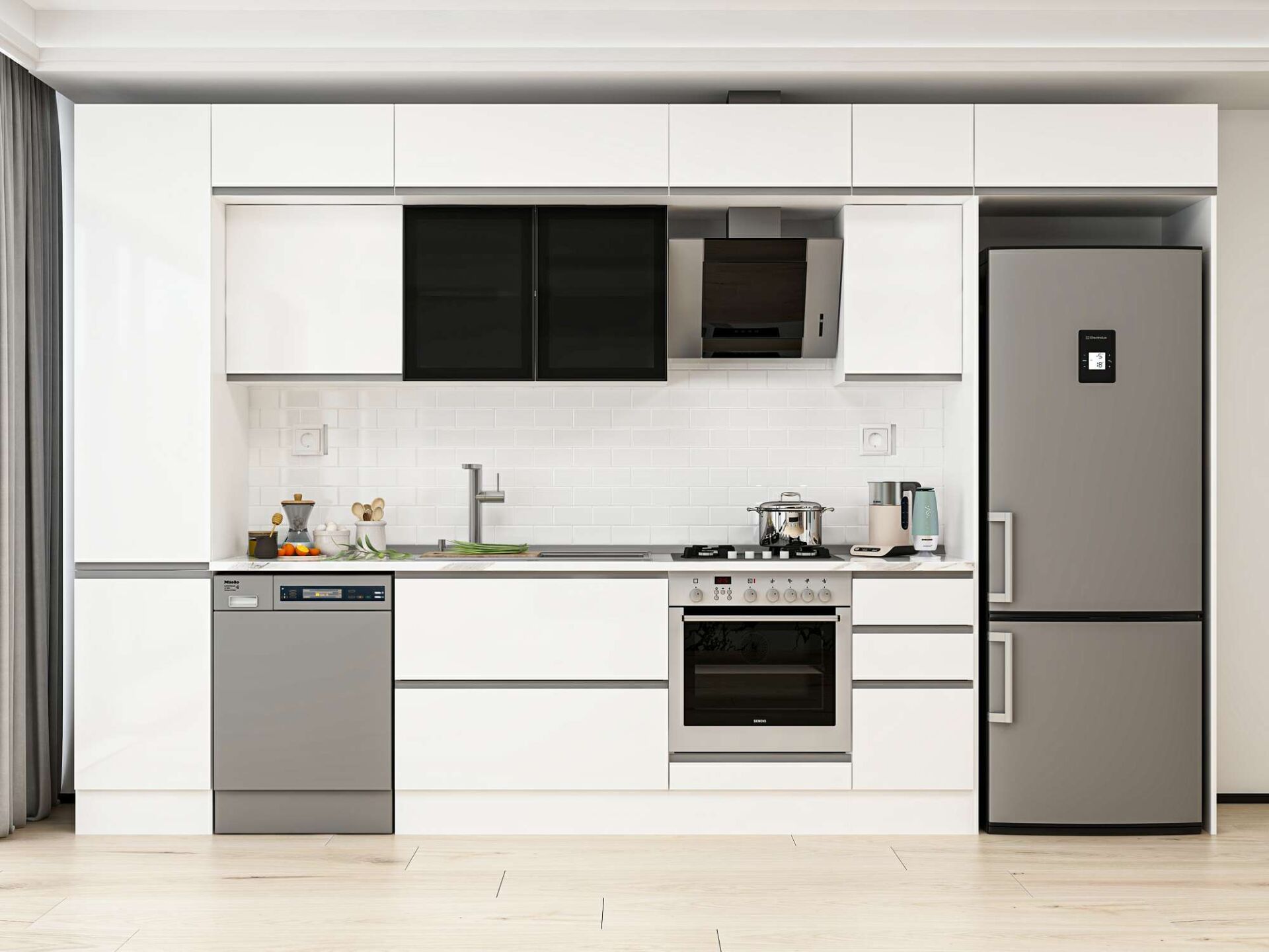 Alvinka 365X240 Cm High Gloss Mutfak Dolabı Mbb-E80B45S40-3