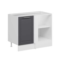 Alvinka Mutfak Modül Mbr_C Alt 1K1R 105Cm Köşe Dolap Beyaz Antrasit Suntalam