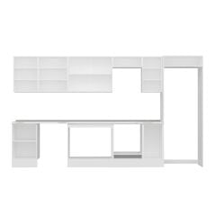 Alvinka 370X222 Cm High Gloss Mutfak Dolabı Mb-E80S50S40-2 High Gloss | Antrasit - Mdf