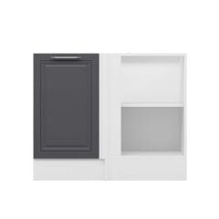Alvinka Mutfak Modül Mbr_C Alt 1K1R 105Cm Köşe Dolap Beyaz Antrasit Mdf