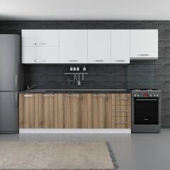 Minar 290 Cm Mutfak Dolabı Beyaz Dore 290-D7