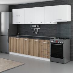 Minar 290 Cm Mutfak Dolabı Beyaz Dore 290-D7