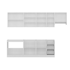 Minar 290 Cm Mutfak Dolabı Beyaz Dore 290-D7