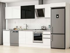 Alvinka 370X222 Cm High Gloss Mutfak Dolabı Mb-E80S50S40-3 High Gloss | Beyaz - Suntalam