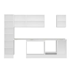 Alvinka 300X210 Cm Klasik Mebran Mutfak Dolabı Mb-E90B45S45-3 Mebran | Antrasit - Mdf