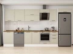 Alvinka 395X222 Cm Klasik Mebran Mutfak Dolabı Mb-E90S60S45-2 Mebran | Kumtaşı - Suntalam