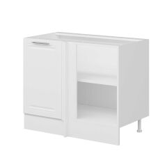 Alvinka Mutfak Modül Mbr_C Alt 1K1R 105Cm Köşe Dolap Beyaz Beyaz Mdf