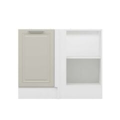 Alvinka Mutfak Modül Mbr_C Alt 1K1R 105Cm Köşe Dolap Beyaz Kumtaşı Mdf