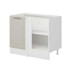 Alvinka Mutfak Modül Mbr_C Alt 1K1R 105Cm Köşe Dolap Beyaz Kumtaşı Mdf