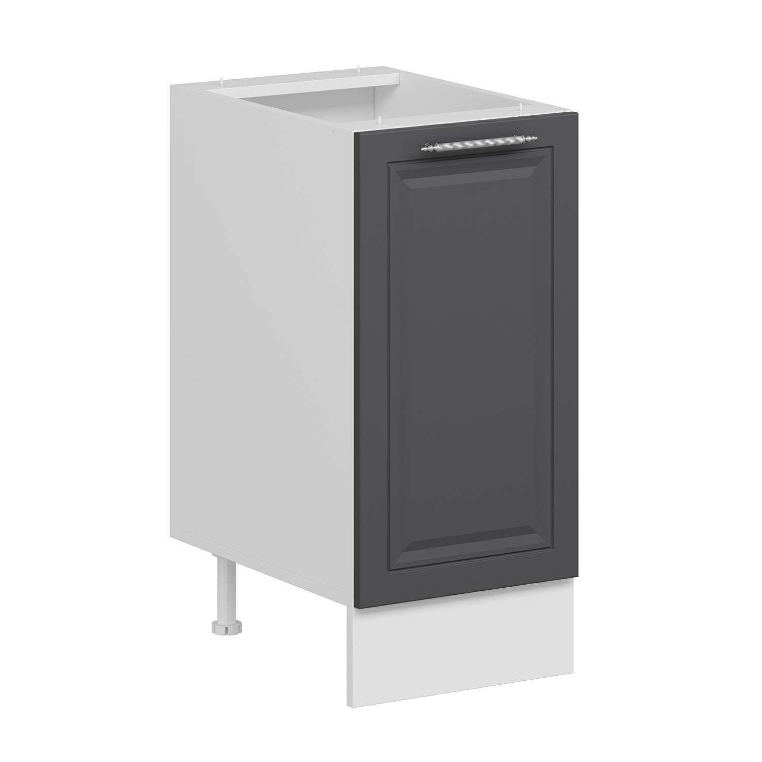 Alvinka Mutfak Modül Mbr_C Alt 1K1R 40Cm Dolap Beyaz Antrasit Suntalam