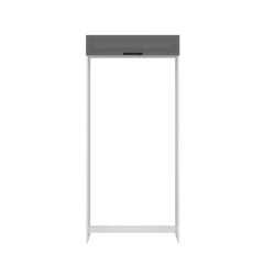 Alvinka Mutfak Modül Mbr_A 100-H222Cm Buz Dolabı Beyaz Antrasit Mdf