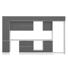 Alvinka 385X240 Cm High Gloss Mutfak Dolabı Mbb-E80B45S60-2