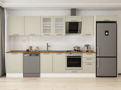 Alvinka 395X222 Cm Klasik Mebran Mutfak Dolabı Mb-E90S60S45-3 Mebran | Kumtaşı - Suntalam