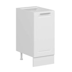 Alvinka Mutfak Modül Mbr_C Alt 1K1R 40Cm Dolap Beyaz Beyaz Mdf