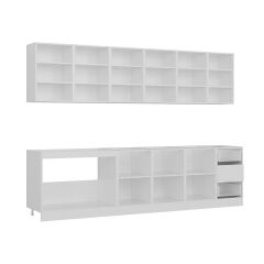 Minar 295 Cm Mutfak Dolabı Beyaz Antrasit 295-A2