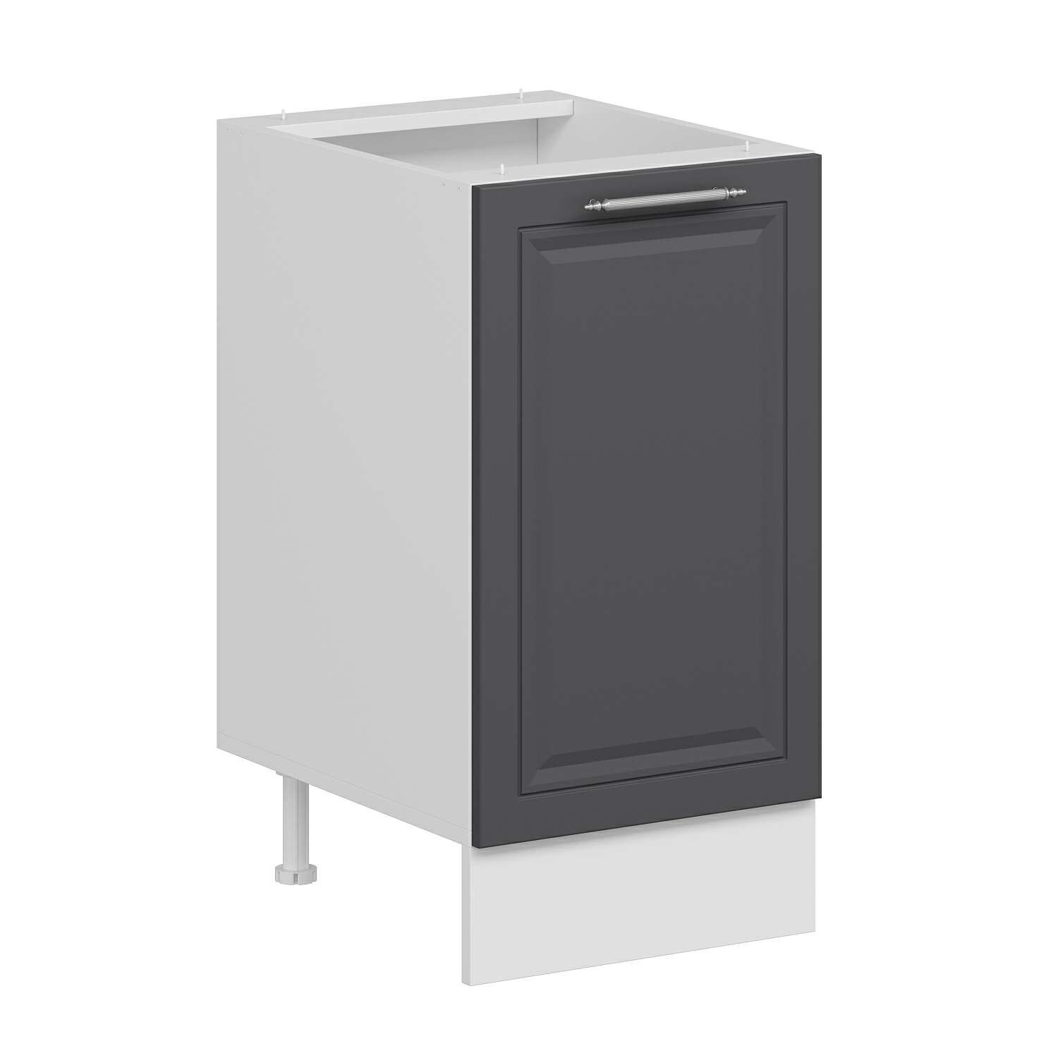 Alvinka Mutfak Modül Mbr_C Alt 1K1R 45Cm Dolap Beyaz Antrasit Mdf