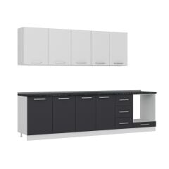 Minar 295 Cm Mutfak Dolabı Beyaz Antrasit 295-A3