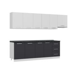 Minar 295 Cm Mutfak Dolabı Beyaz Antrasit 295-A4