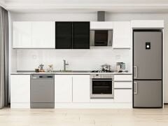 Alvinka 375X222 Cm High Gloss Mutfak Dolabı Mb-E80S50S45-3 High Gloss | Beyaz - Mdf