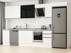 Alvinka 375X222 Cm High Gloss Mutfak Dolabı Mb-E80S50S45-3 High Gloss | Beyaz - Mdf