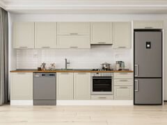 Alvinka 400X222 Cm Klasik Mebran Mutfak Dolabı Mb-E90S60S50-1 Mebran | Kumtaşı - Suntalam