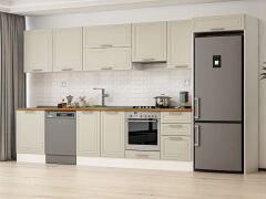 Alvinka 400X222 Cm Klasik Mebran Mutfak Dolabı Mb-E90S60S50-1 Mebran | Kumtaşı - Suntalam