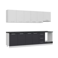 Minar 295 Cm Mutfak Dolabı Beyaz Antrasit 295-A5