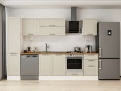 Alvinka 305X210 Cm Klasik Mebran Mutfak Dolabı Mb-E90B45S50-2 Mebran | Kumtaşı - Mdf